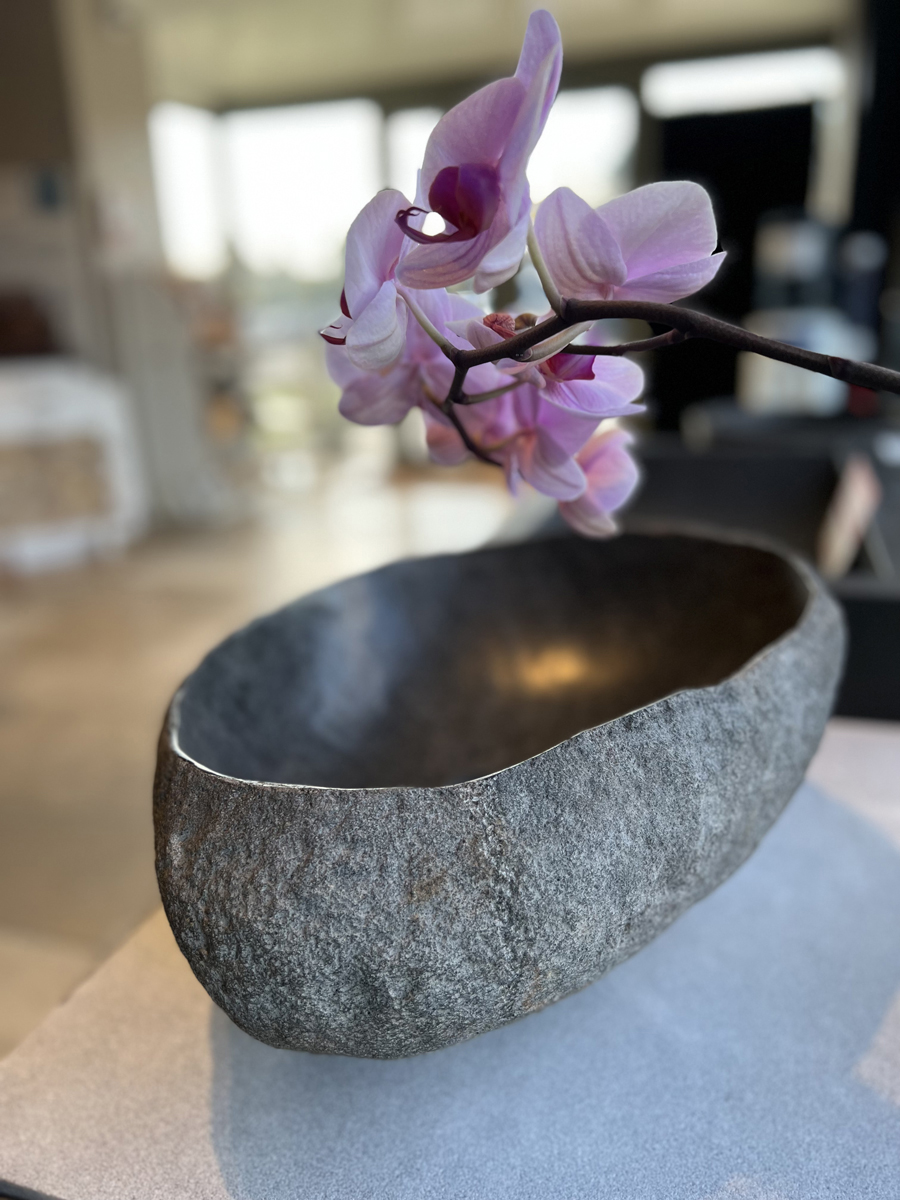 Vasque Bali - disponible chez Kei-Stone Aix en Pce (13) - vasque en pierre naturelle grise